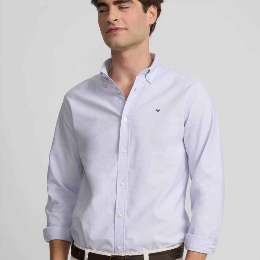Classic Light Blue Men's Button-Down Shirt